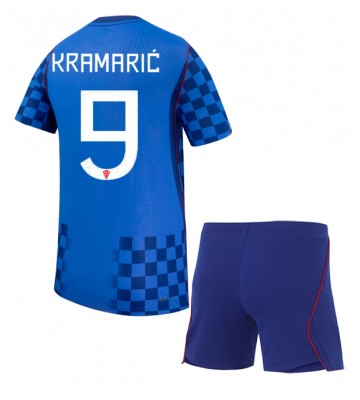 Kroatien Andrej Kramaric #9 Udebanetrøje Børn VM 2026 Kortærmet (+ Korte bukser)